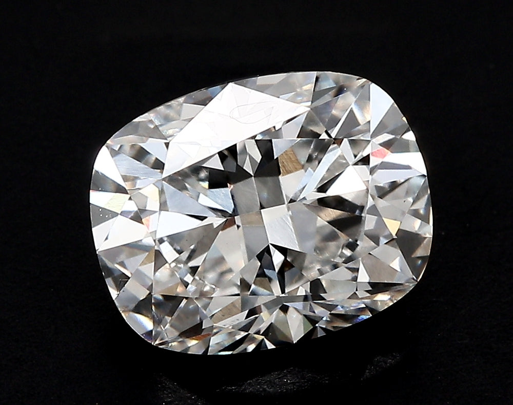 2.69 Carat Cushion Lab Diamond with  Cut Diamond in 14KT  view 1
