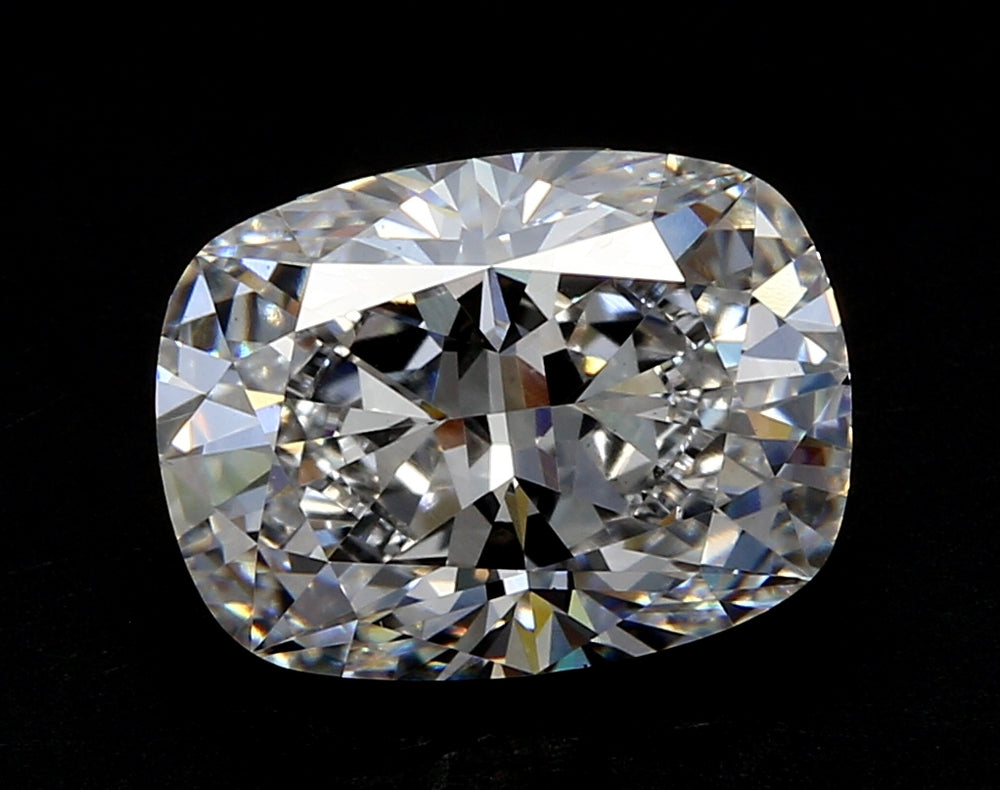 2.91 Carat Cushion Lab Diamond with  Cut Diamond in 14KT  view 1
