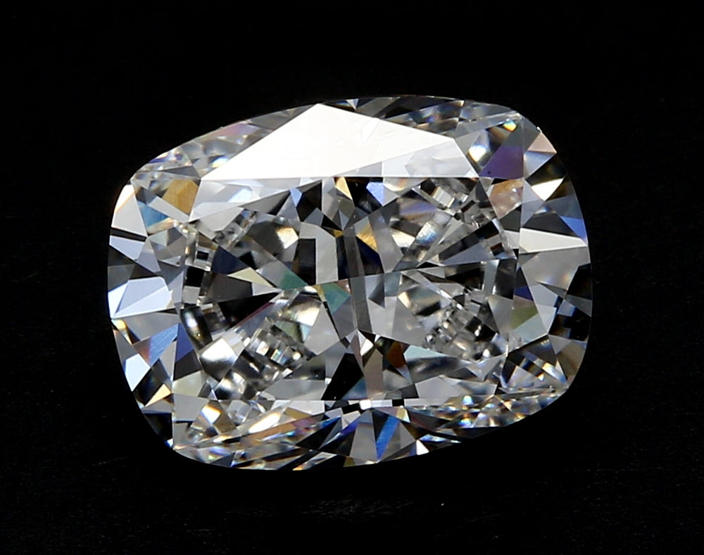 3.41 Carat Cushion Lab Diamond with  Cut Diamond in 14KT  view 1
