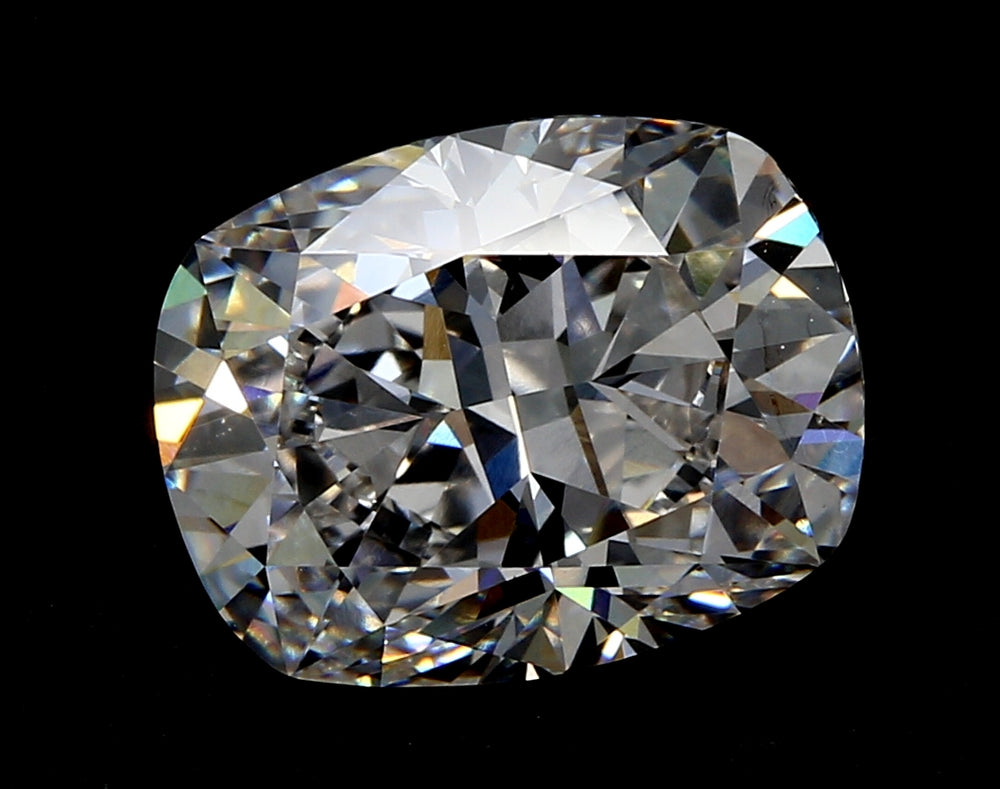3.71 Carat Cushion Lab Diamond with  Cut Diamond in 14KT  view 1
