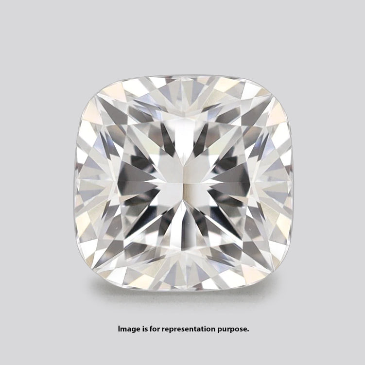 2.5 Carat Cushion Lab Diamond with  Cut Diamond in 14KT  view 1
