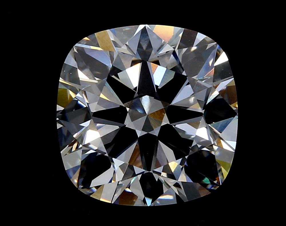4.09 Carat Cushion Lab Diamond with  Cut Diamond in 14KT  view 1
