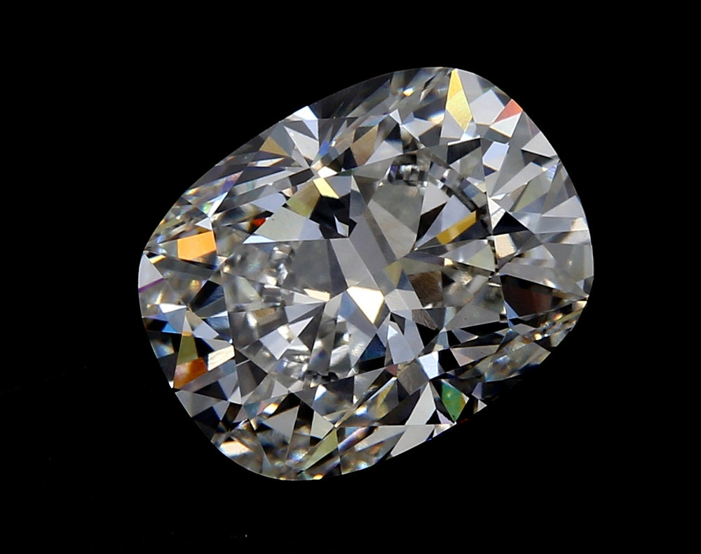 4.09 Carat Cushion Lab Diamond with  Cut Diamond in 14KT  view 1
