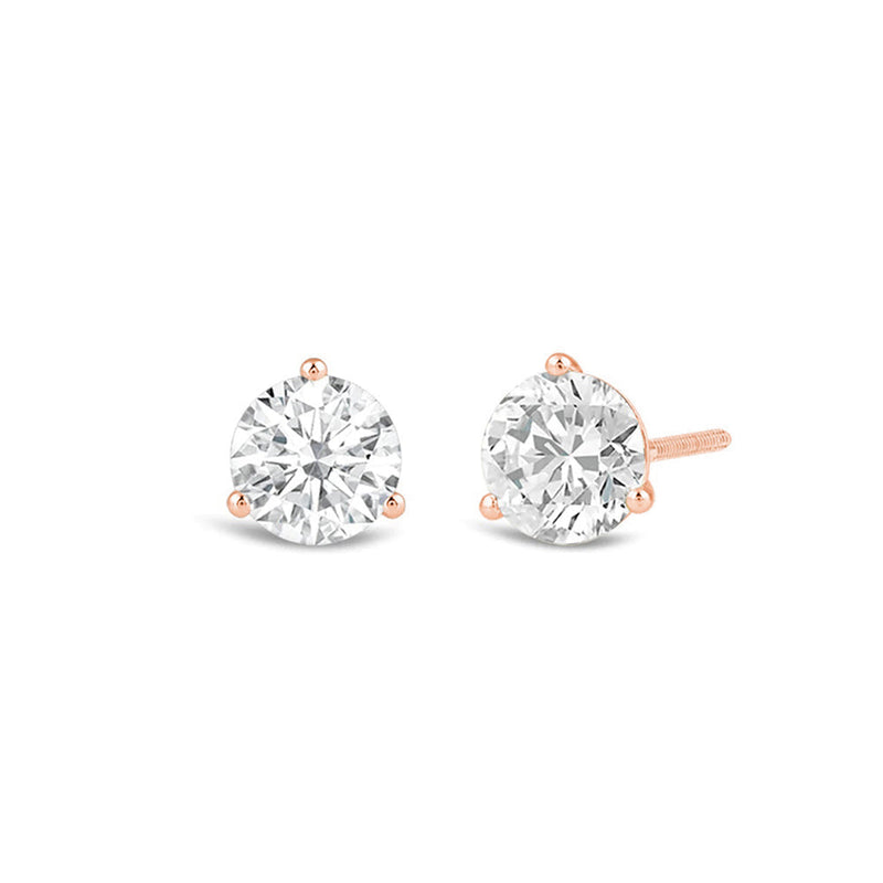 Classic Round Martini Stud Earrings (F/G SI+)