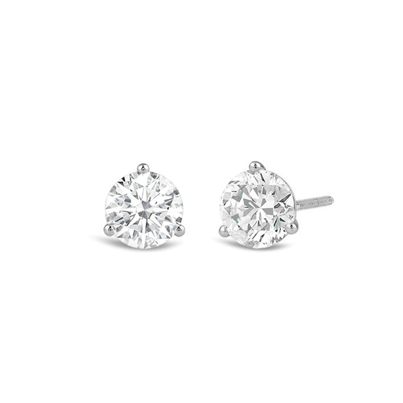 Classic Round Martini Stud Earrings (F/G SI+)
