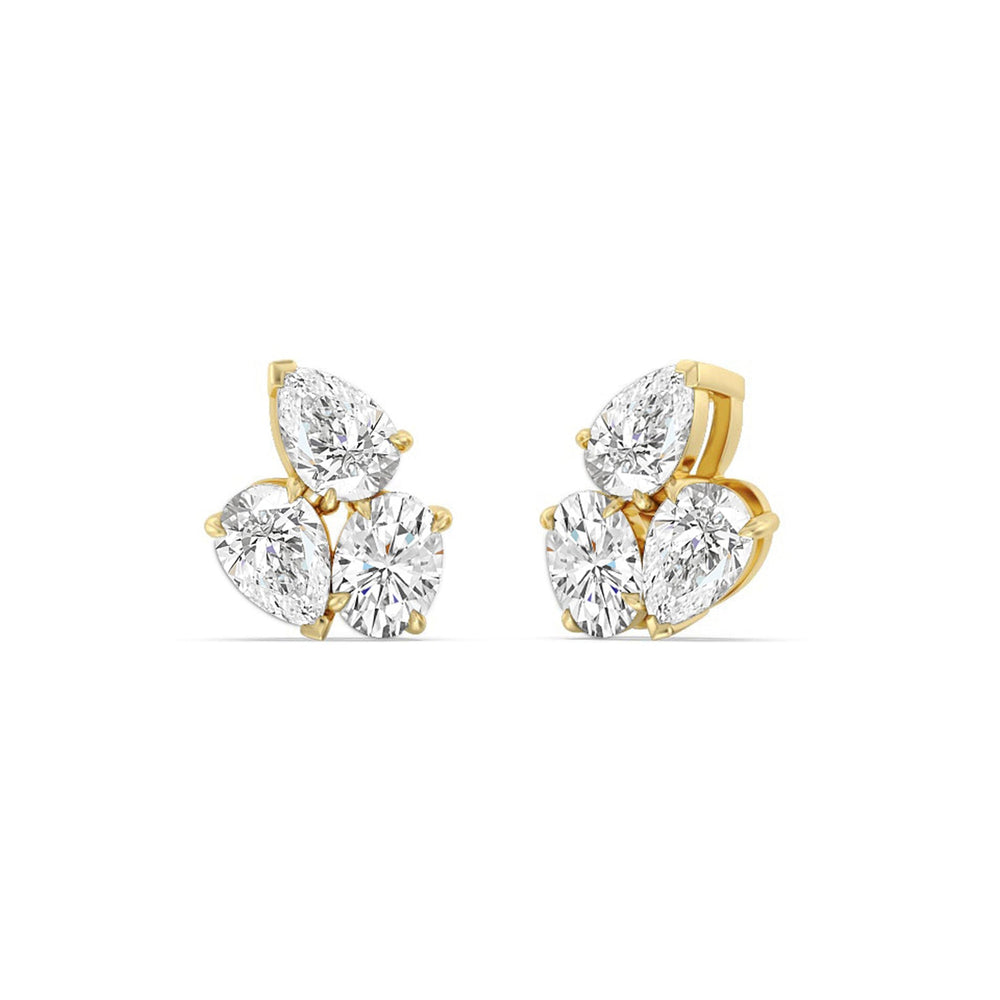 Trilogy Genesis Earrings with 14KT Yellow Gold / Lab / 1 1/2 Cut Diamond in 14KT Yellow Gold / Lab / 1 1/2 view 1
