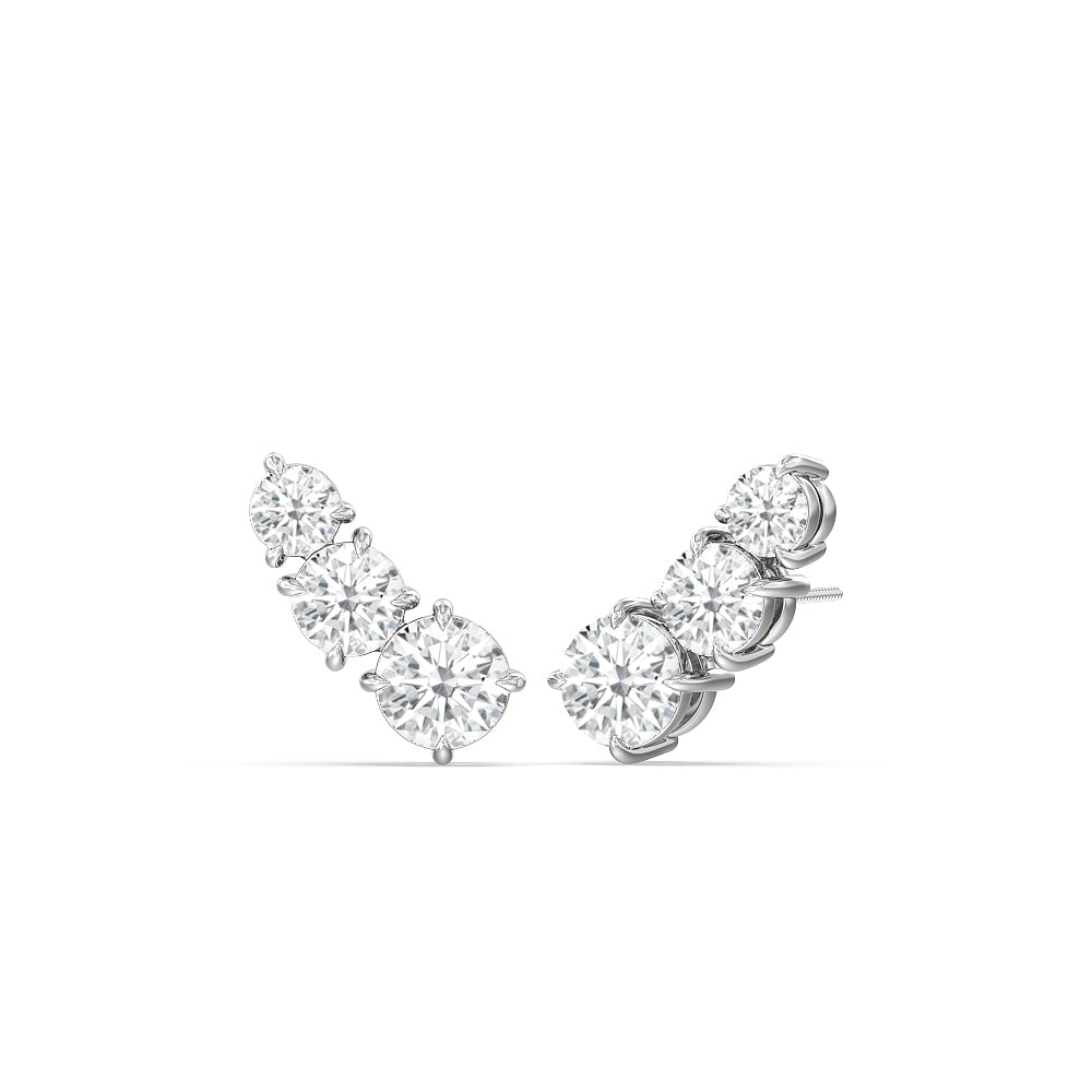 The Cluster Set with 1 1/2 Cut Diamond in 14KT White Gold view 3
