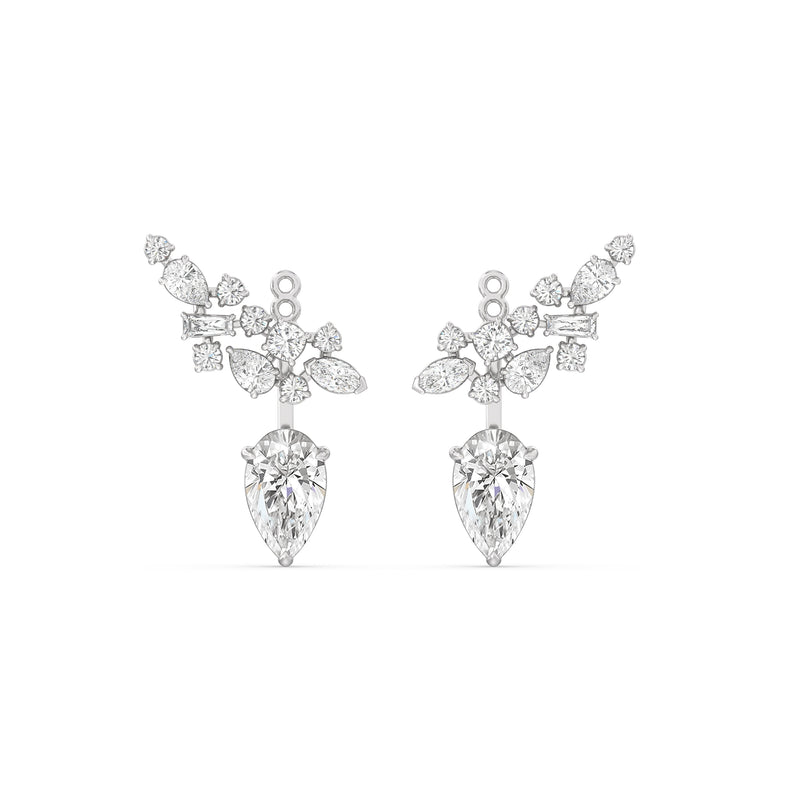Cluster Pear Drop Earrings