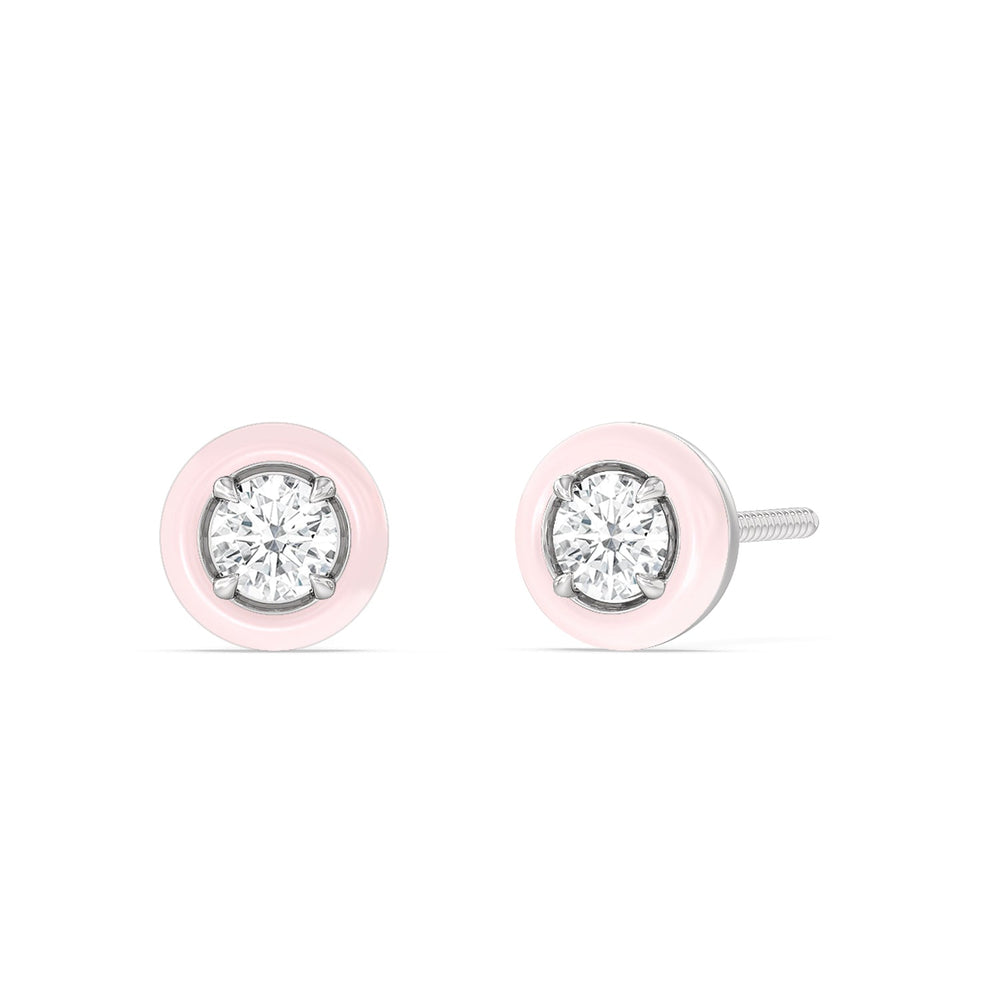 The Ceramic Set with Lilac Blush Cut Diamond in 14KT Sterling Silver view 4
