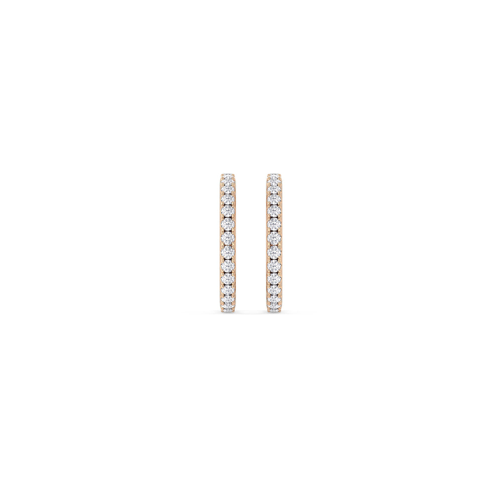 Classic Ear Cuffs with 14KT Rose Gold / Single Cut Diamond in 14KT Rose Gold / Single view 4
