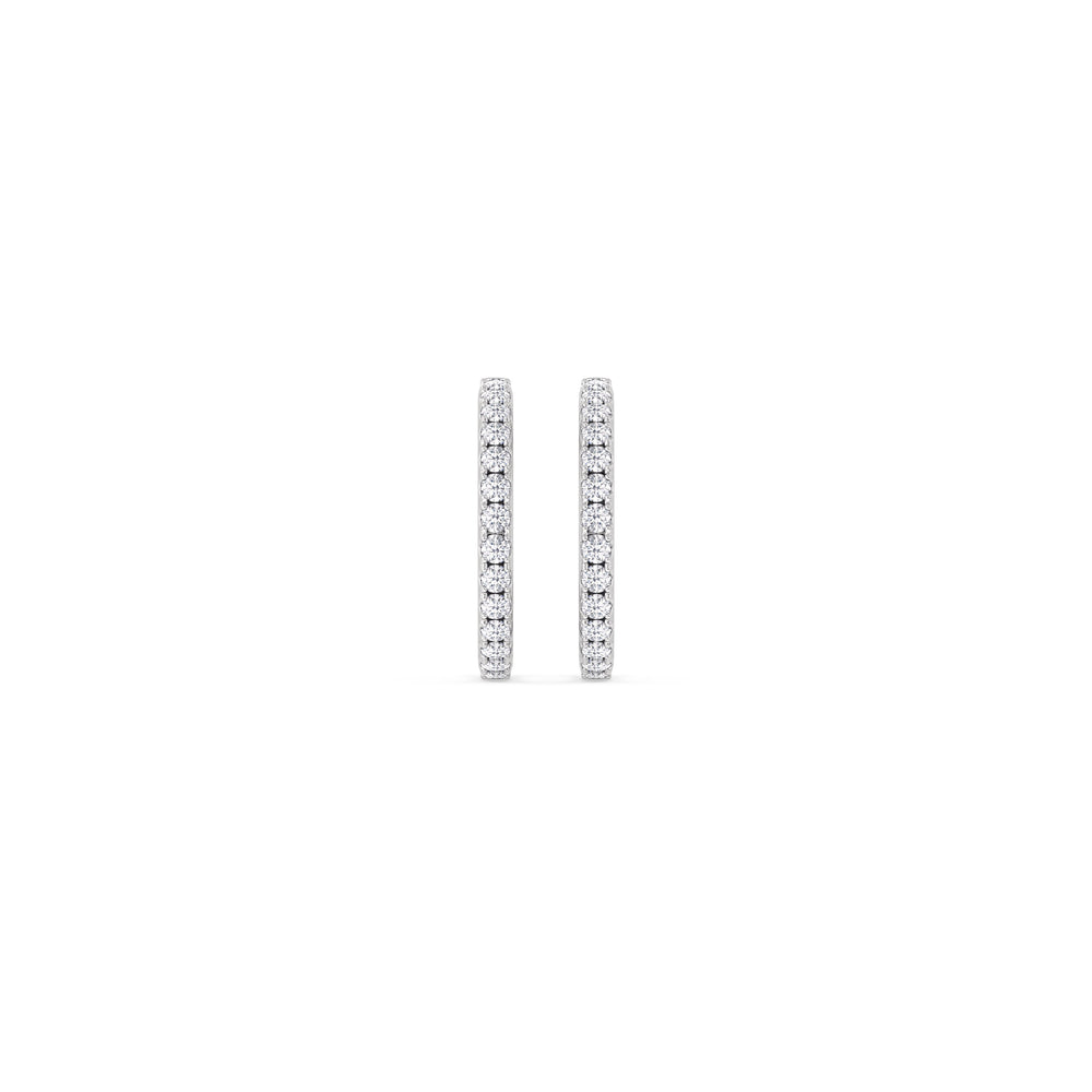 Classic Ear Cuffs with 14KT White Gold / Single Cut Diamond in 14KT White Gold / Single view 4
