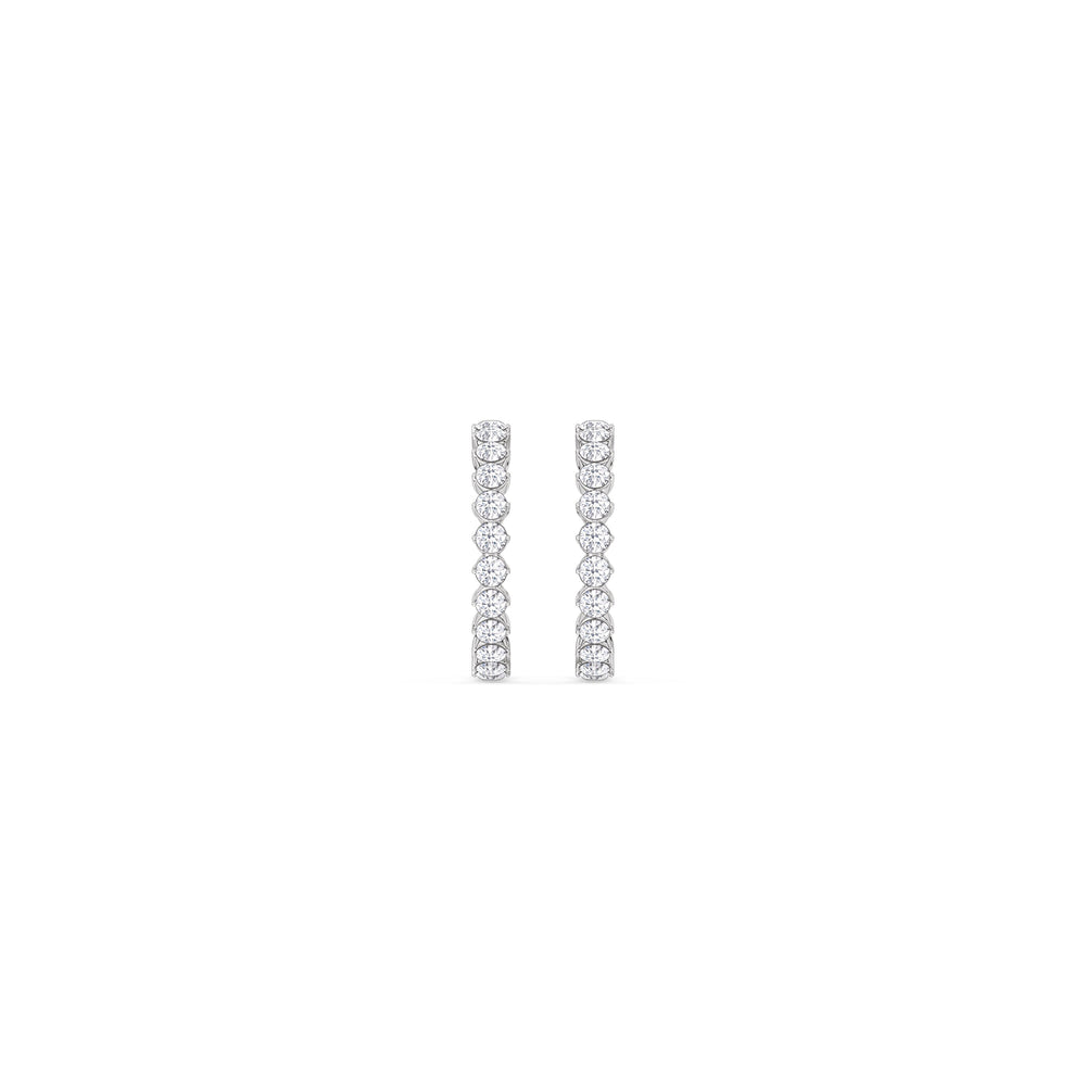 Honeycomb Ear Cuffs with 14KT White Gold / Single Cut Diamond in 14KT White Gold / Single view 4
