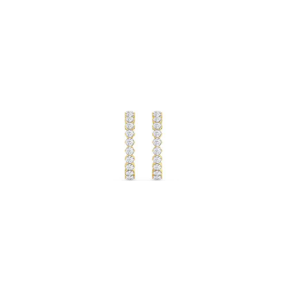 Honeycomb Ear Cuffs with 14KT Yellow Gold / Single Cut Diamond in 14KT Yellow Gold / Single view 4
