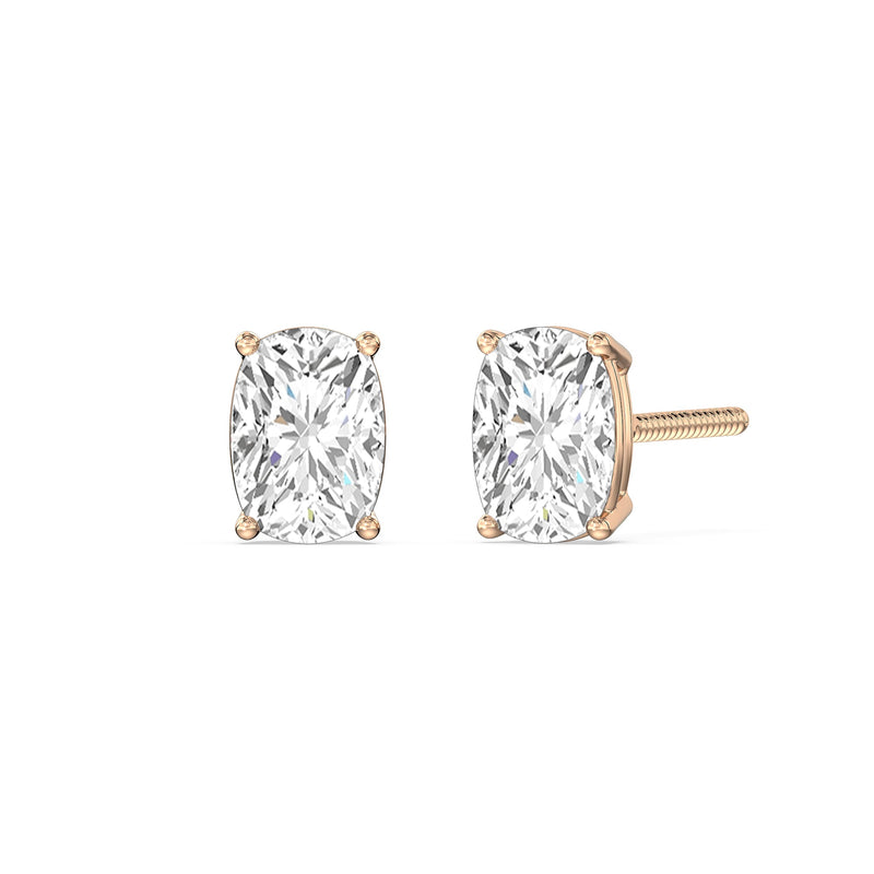 Classic Elongated Cushion Stud Earrings
