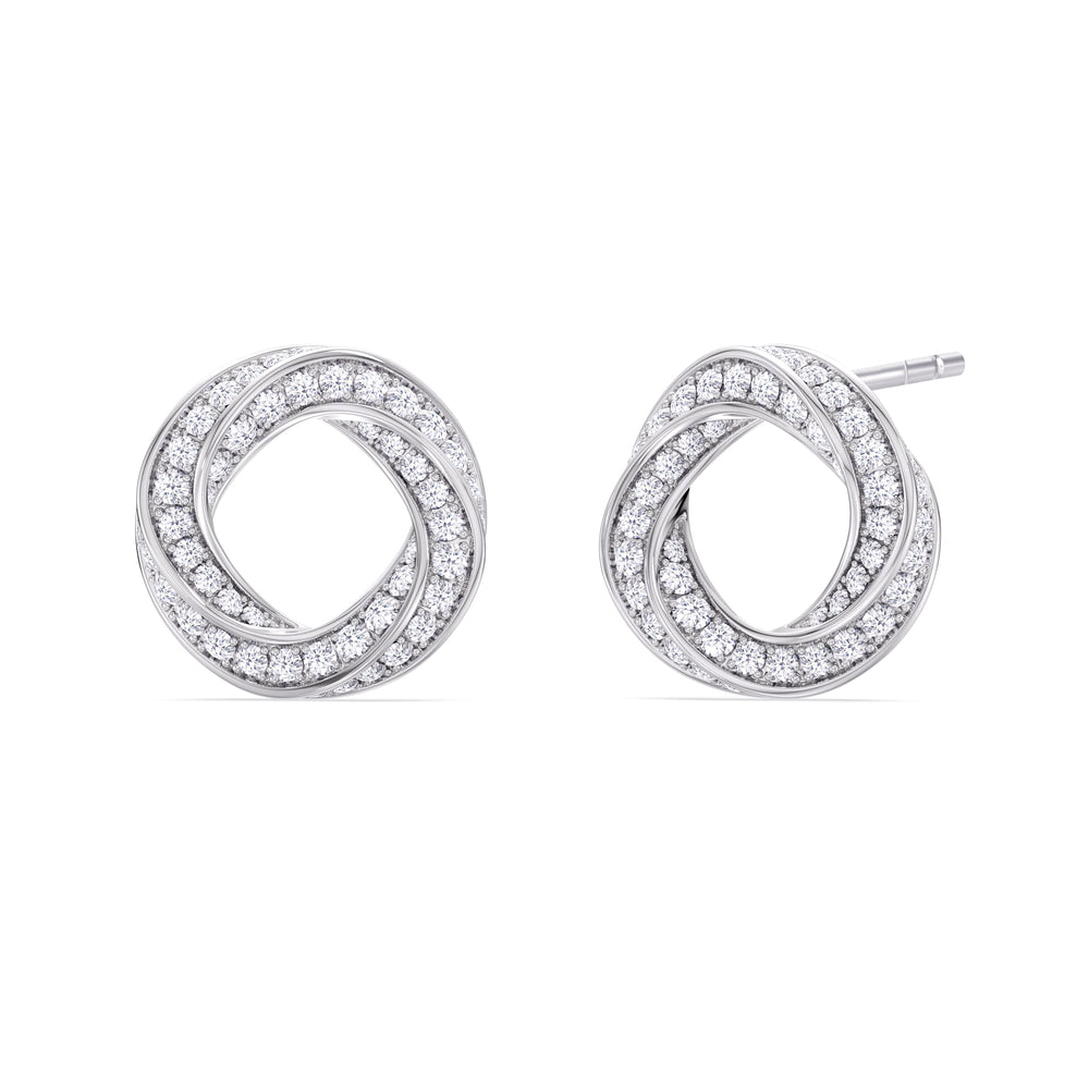 The Bond Studs with Platinum / Lab / 1 3/8 Cut Diamond in 14KT Platinum / Lab / 1 3/8 view 2
