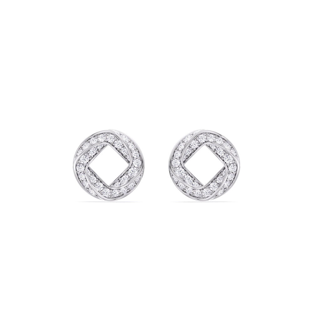 The Bond Studs with Sterling Silver / Lab / 5/8 Cut Diamond in 14KT Sterling Silver / Lab / 5/8 view 5
