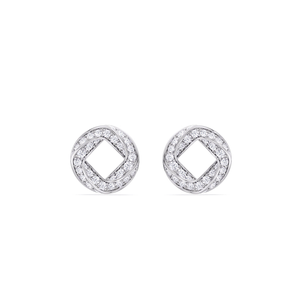 The Bond Studs with 18KT Rose Gold / Lab / 1 3/8 Cut Diamond in 14KT Rose Gold / Lab / 1 3/8 view 9
