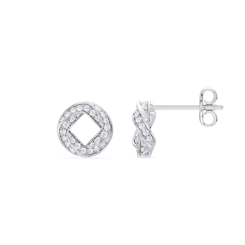 The Bond Studs with 18KT Rose Gold / Lab / 1 3/8 Cut Diamond in 14KT Rose Gold / Lab / 1 3/8 view 10
