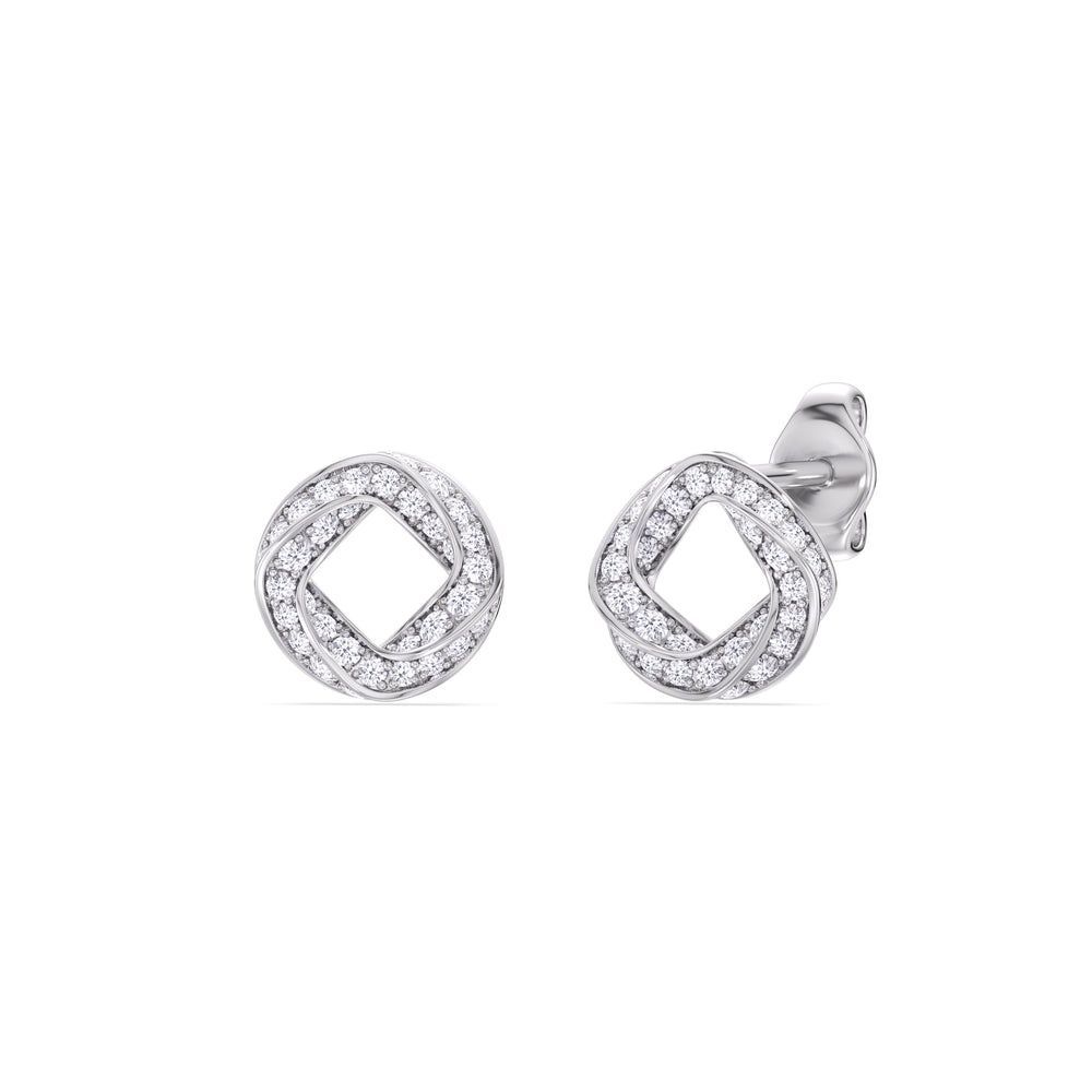 The Bond Studs with 18KT Rose Gold / Lab / 1 3/8 Cut Diamond in 14KT Rose Gold / Lab / 1 3/8 view 8
