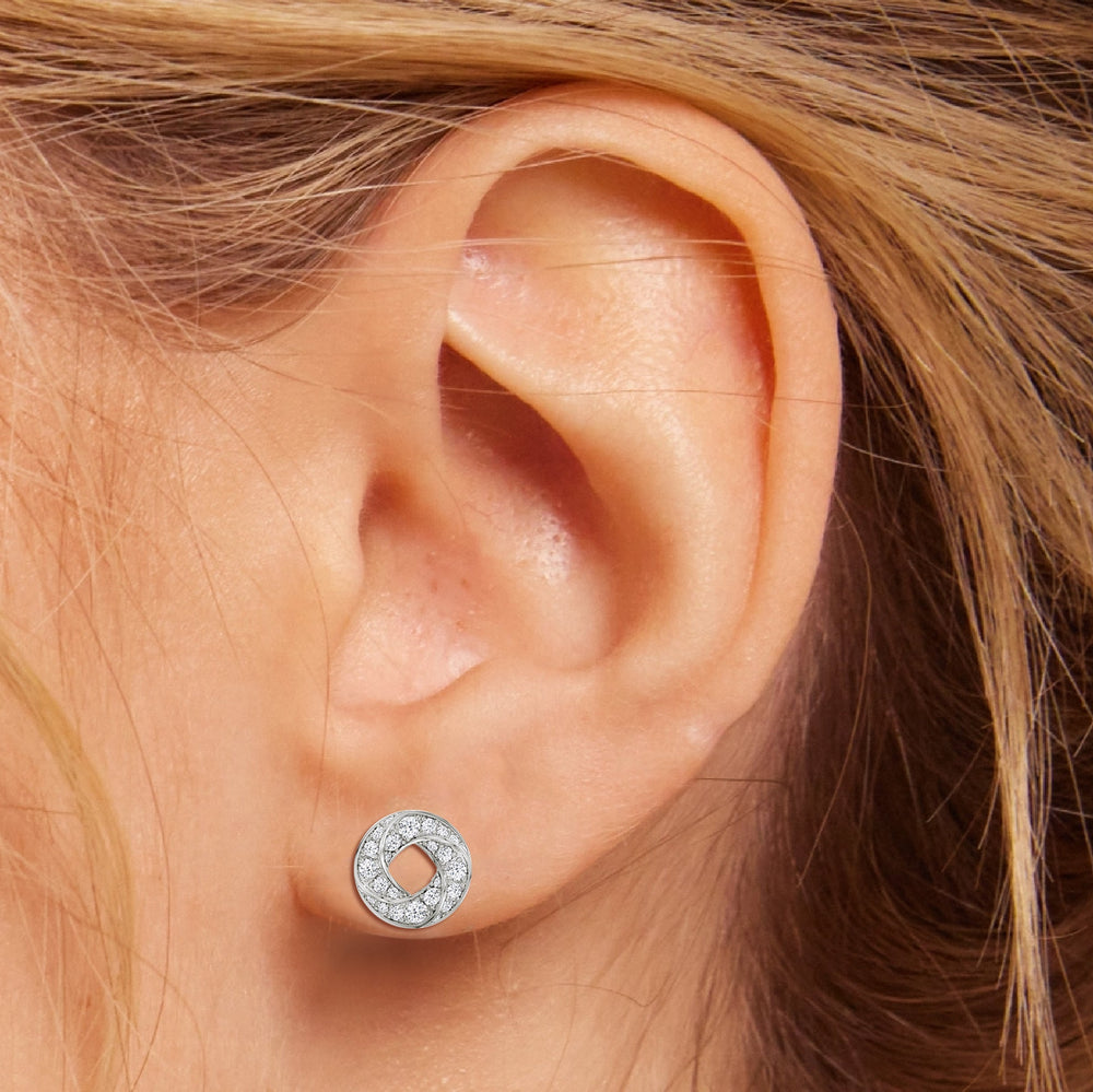 The Bond Studs with 18KT Yellow Gold / Lab / 5/8 Cut Diamond in 14KT Yellow Gold / Lab / 5/8 view 3

