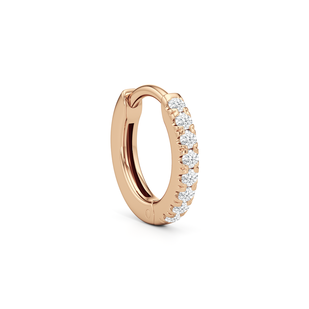Elsie Huggies with 14KT Rose Gold / Lab / 10 Cut Diamond in 14KT Rose Gold / Lab / 10 view 4
