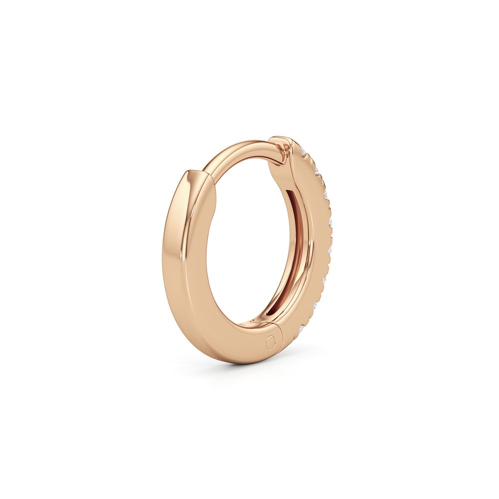 Elsie Huggies with 14KT Rose Gold / Lab / 10 Cut Diamond in 14KT Rose Gold / Lab / 10 view 5
