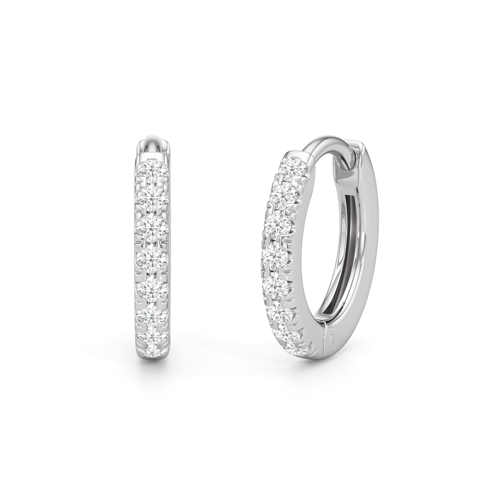 Elsie Huggies with 14KT White Gold / Lab / 10 Cut Diamond in 14KT White Gold / Lab / 10 view 1
