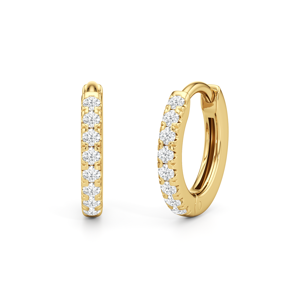 Elsie Huggies with 14KT Yellow Gold / Lab / 10 Cut Diamond in 14KT Yellow Gold / Lab / 10 view 1
