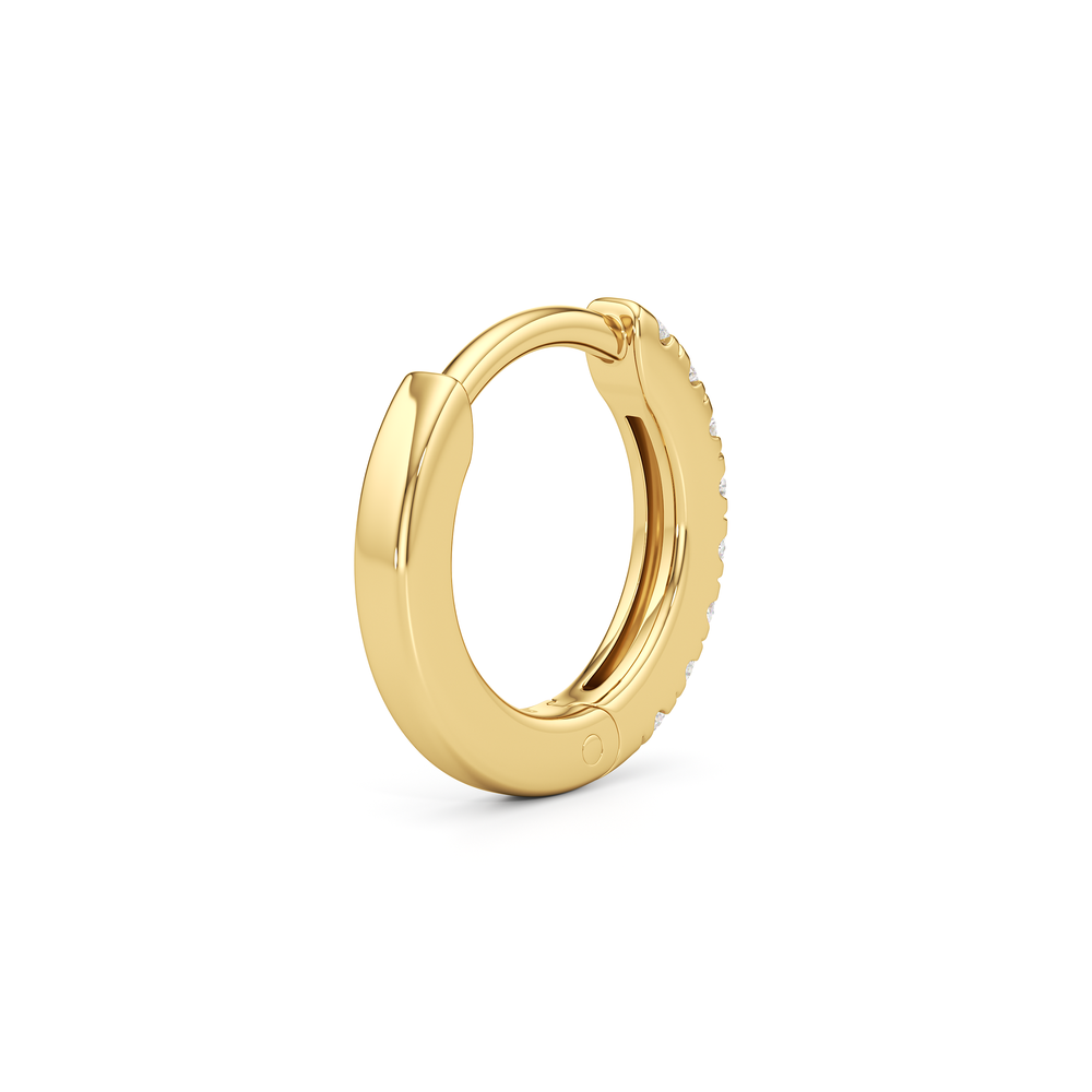 Elsie Huggies with 14KT Yellow Gold / Lab / 10 Cut Diamond in 14KT Yellow Gold / Lab / 10 view 5
