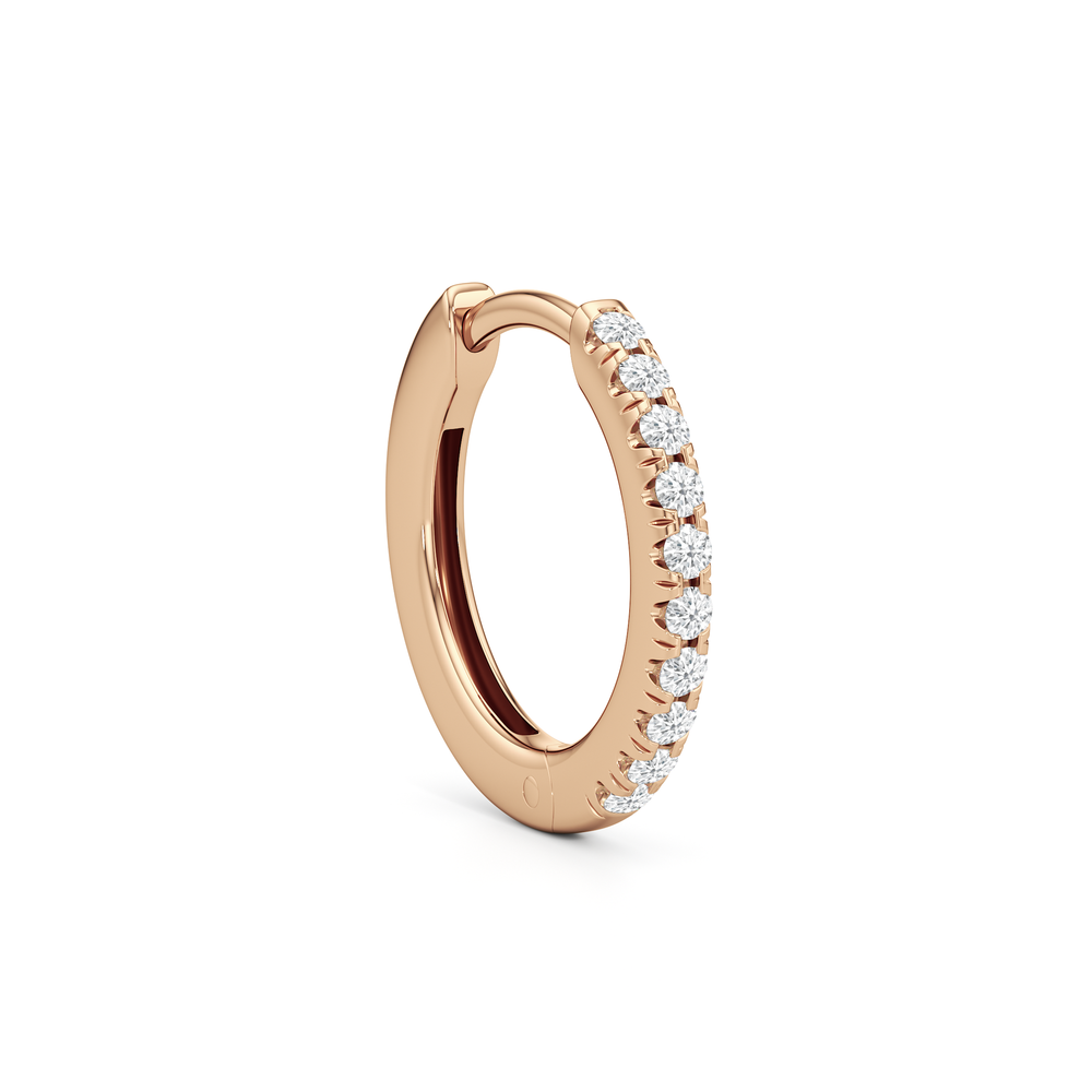 Elsie Huggies with 14KT Rose Gold / Lab / 12 Cut Diamond in 14KT Rose Gold / Lab / 12 view 4
