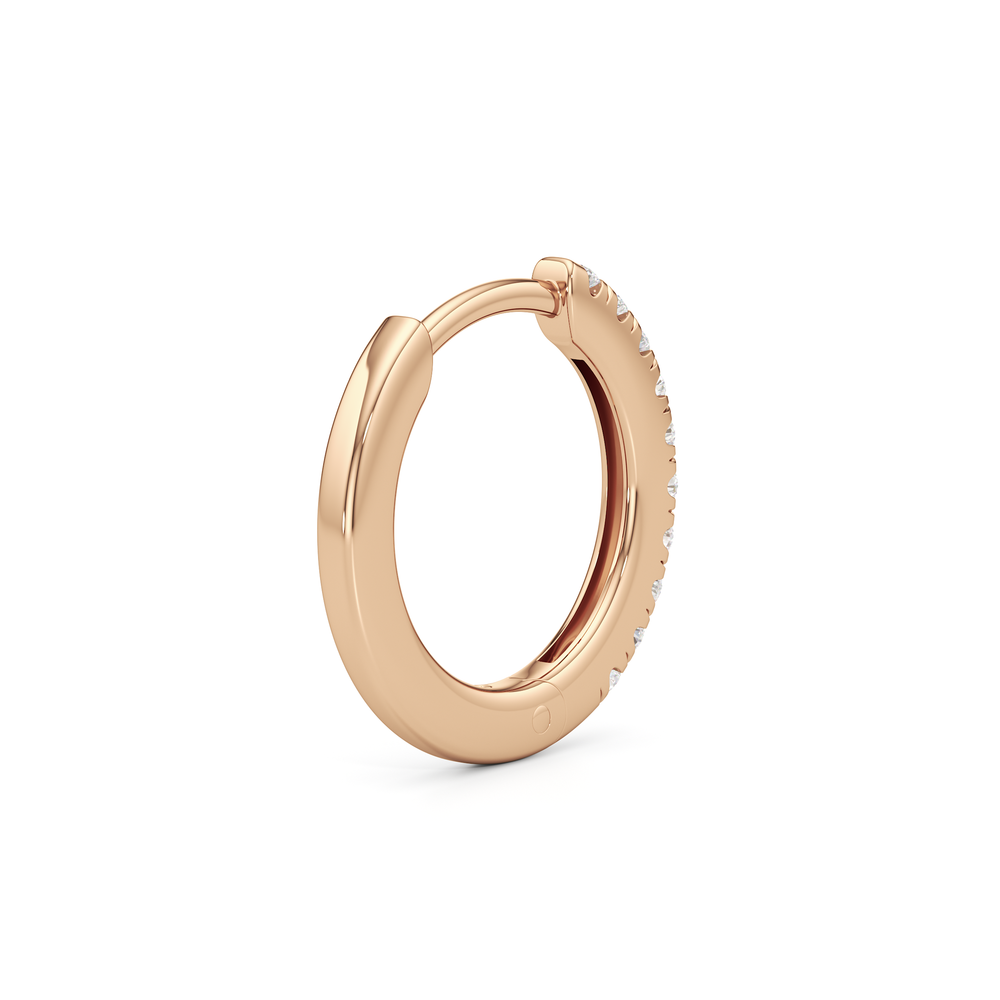 Elsie Huggies with 14KT Rose Gold / Lab / 12 Cut Diamond in 14KT Rose Gold / Lab / 12 view 5
