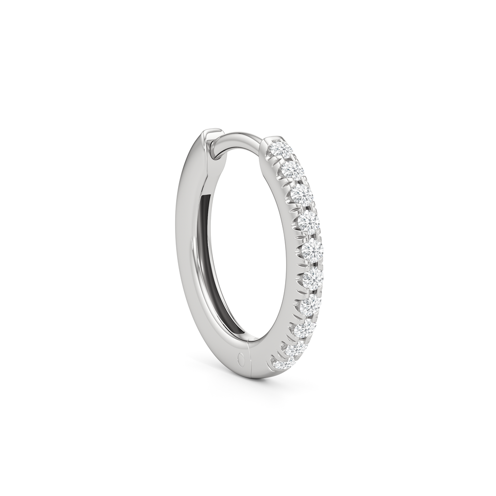 Elsie Huggies with 14KT White Gold / Lab / 12 Cut Diamond in 14KT White Gold / Lab / 12 view 4
