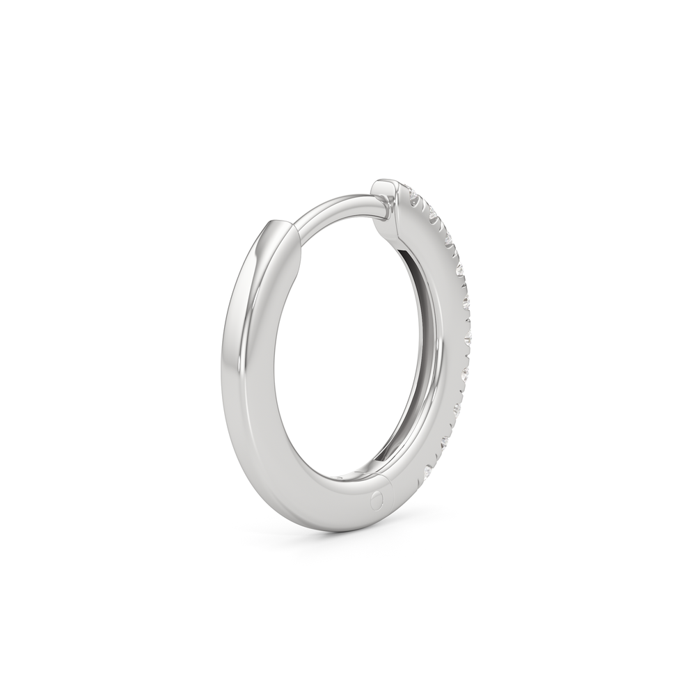 Elsie Huggies with 14KT White Gold / Lab / 12 Cut Diamond in 14KT White Gold / Lab / 12 view 5
