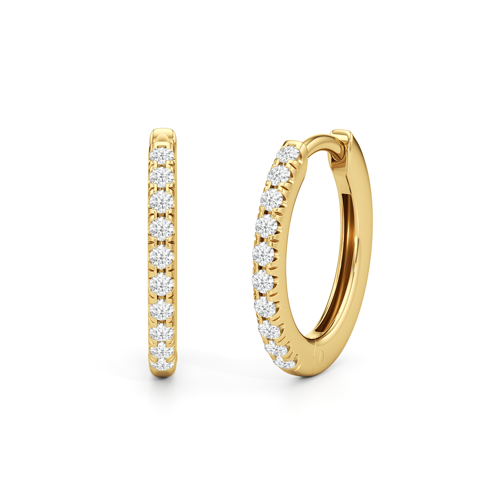 Elsie Huggies with 14KT Yellow Gold / Lab / 12 Cut Diamond in 14KT Yellow Gold / Lab / 12 view 1
