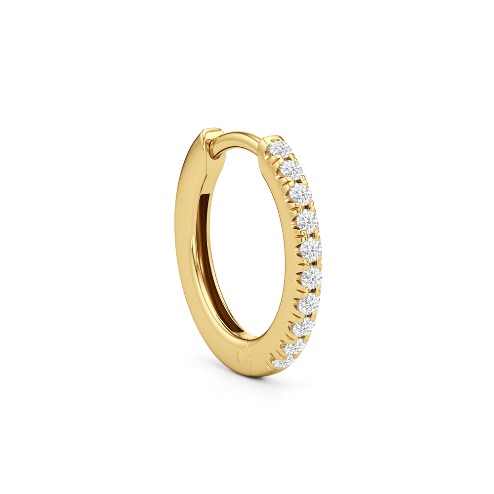 Elsie Huggies with 14KT Yellow Gold / Lab / 12 Cut Diamond in 14KT Yellow Gold / Lab / 12 view 4

