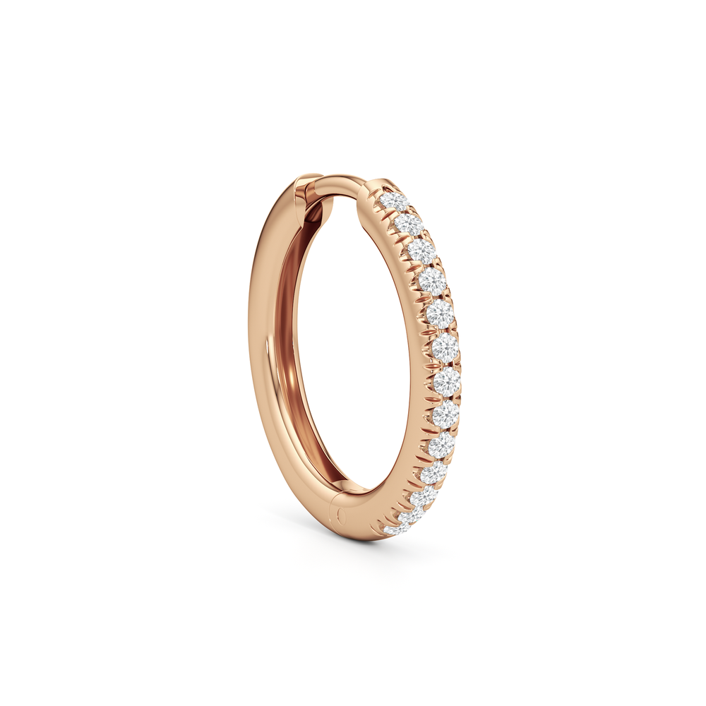 Elsie Huggies with 14KT Rose Gold / Lab / 15 Cut Diamond in 14KT Rose Gold / Lab / 15 view 4
