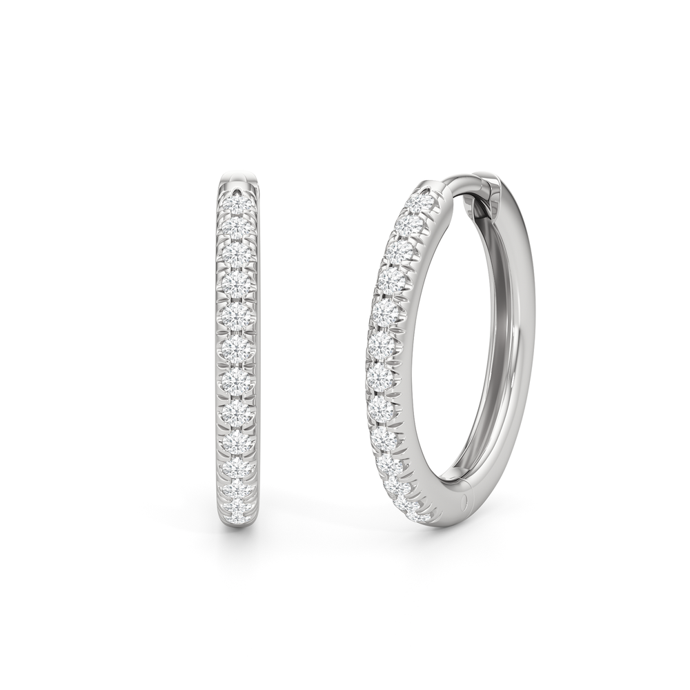 Elsie Huggies with 14KT White Gold / Lab / 15 Cut Diamond in 14KT White Gold / Lab / 15 view 1
