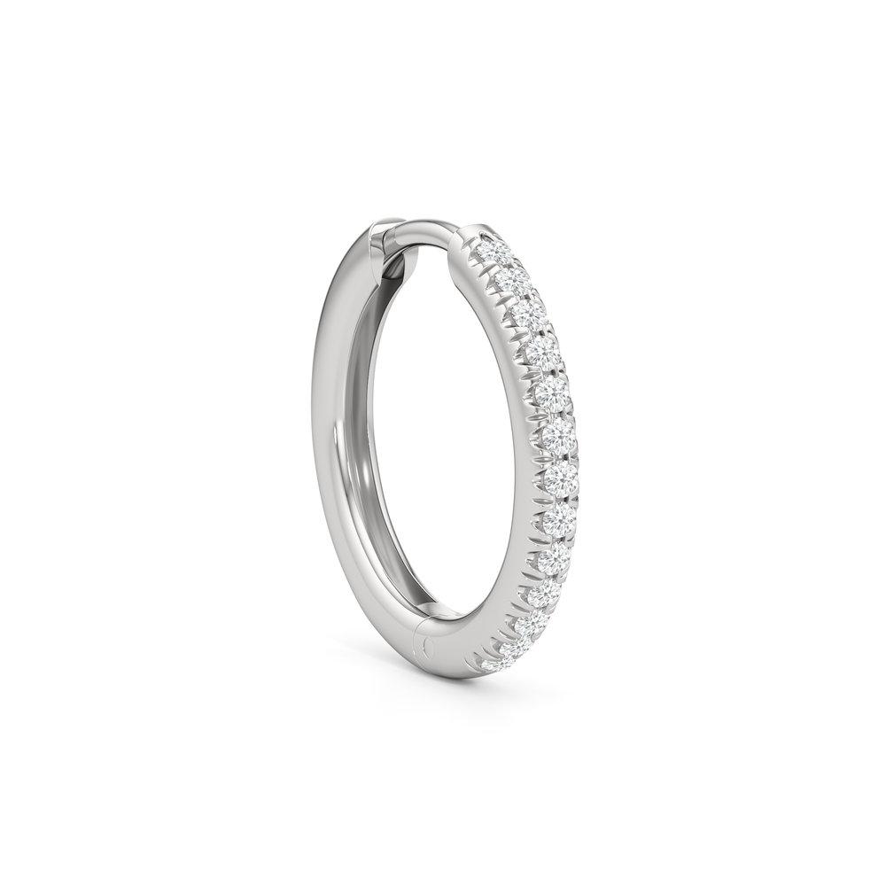 Elsie Huggies with 14KT White Gold / Lab / 15 Cut Diamond in 14KT White Gold / Lab / 15 view 4
