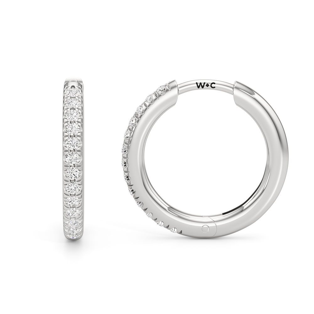 Elsie Huggies with 14KT White Gold / Lab / 15 Cut Diamond in 14KT White Gold / Lab / 15 view 6
