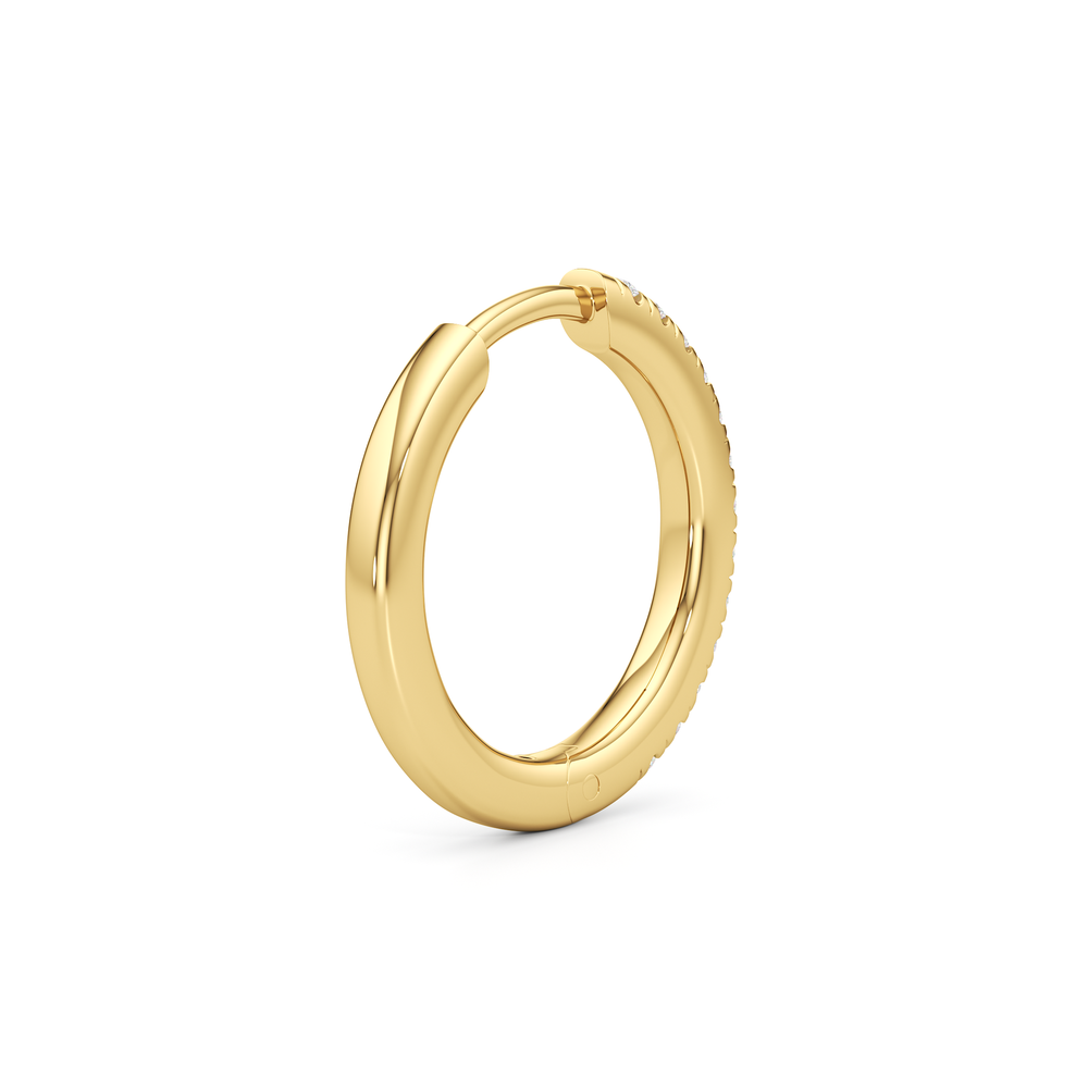 Elsie Huggies with 14KT Yellow Gold / Lab / 15 Cut Diamond in 14KT Yellow Gold / Lab / 15 view 5
