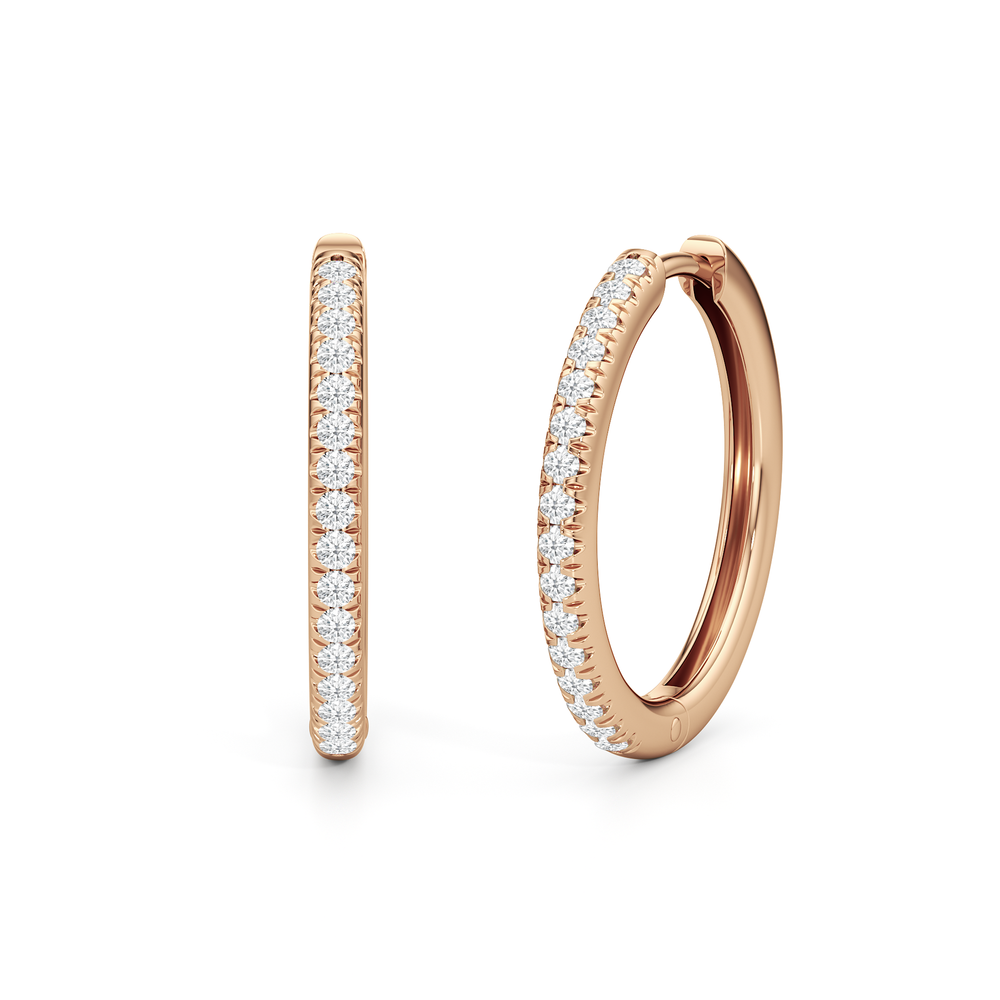 Elsie Huggies with 14KT Rose Gold / Lab / 18 Cut Diamond in 14KT Rose Gold / Lab / 18 view 1
