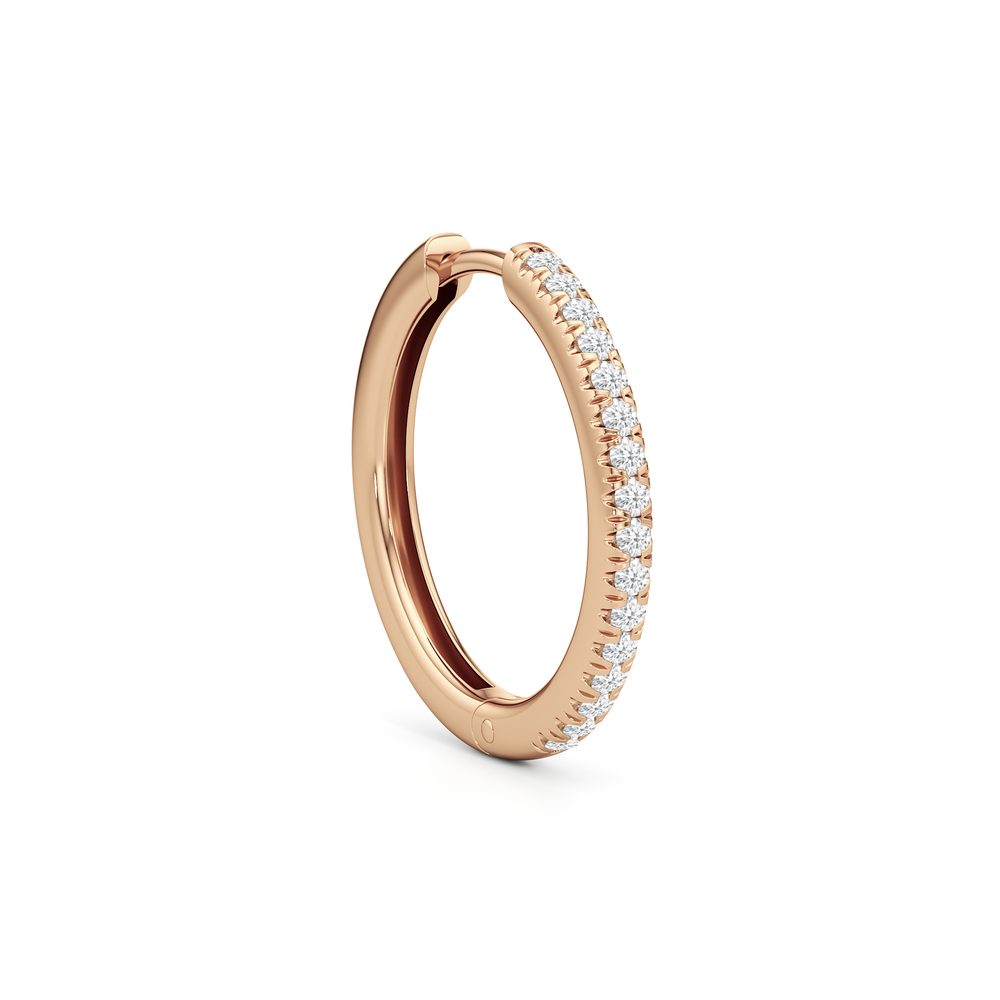 Elsie Huggies with 14KT Rose Gold / Lab / 18 Cut Diamond in 14KT Rose Gold / Lab / 18 view 4
