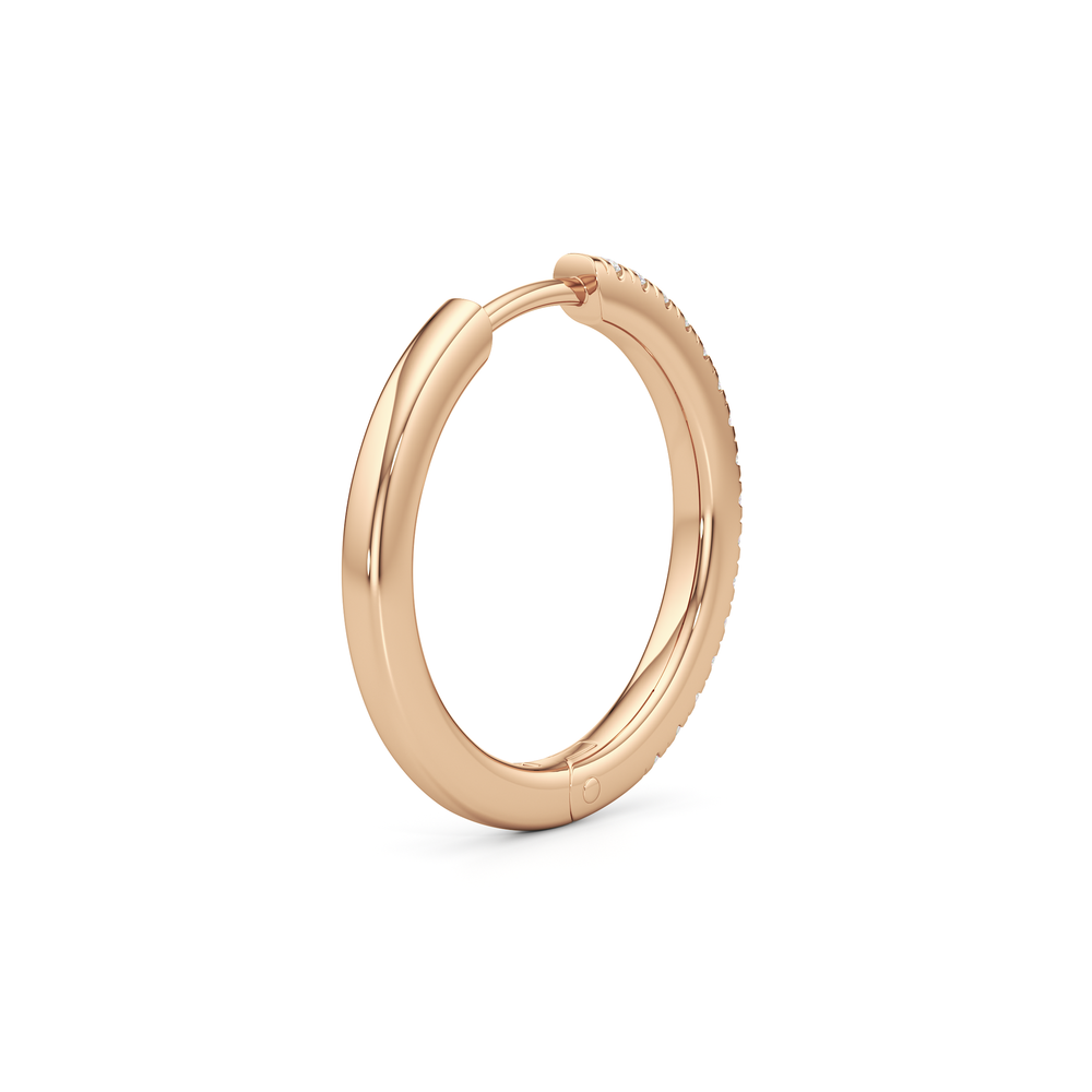 Elsie Huggies with 14KT Rose Gold / Lab / 18 Cut Diamond in 14KT Rose Gold / Lab / 18 view 5
