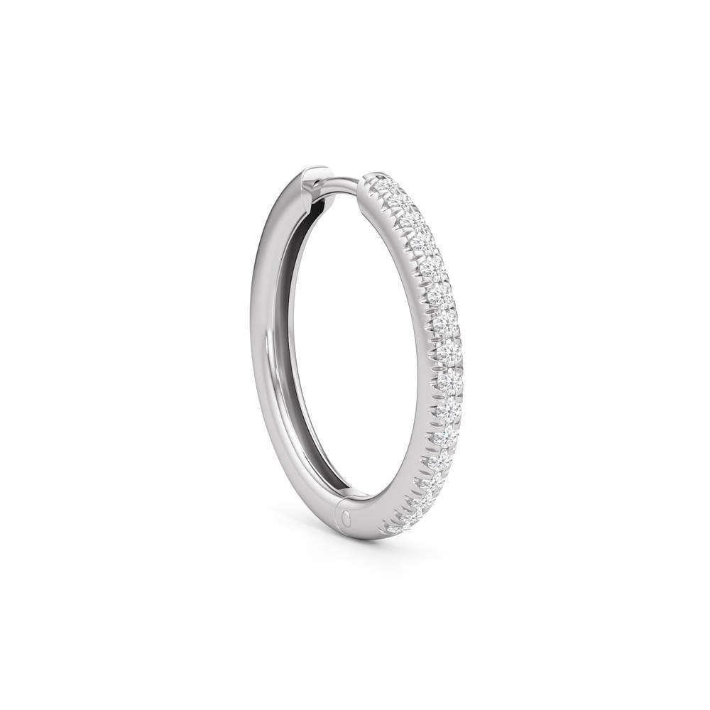Elsie Huggies with 14KT White Gold / Lab / 18 Cut Diamond in 14KT White Gold / Lab / 18 view 4
