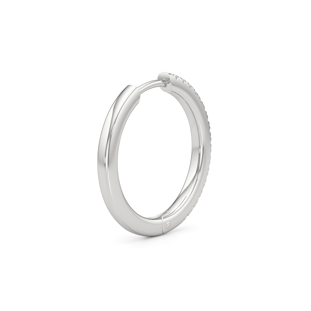 Elsie Huggies with 14KT White Gold / Lab / 18 Cut Diamond in 14KT White Gold / Lab / 18 view 5
