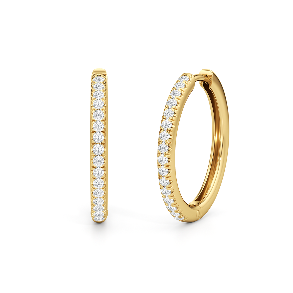 Elsie Huggies with 14KT Yellow Gold / Lab / 18 Cut Diamond in 14KT Yellow Gold / Lab / 18 view 1
