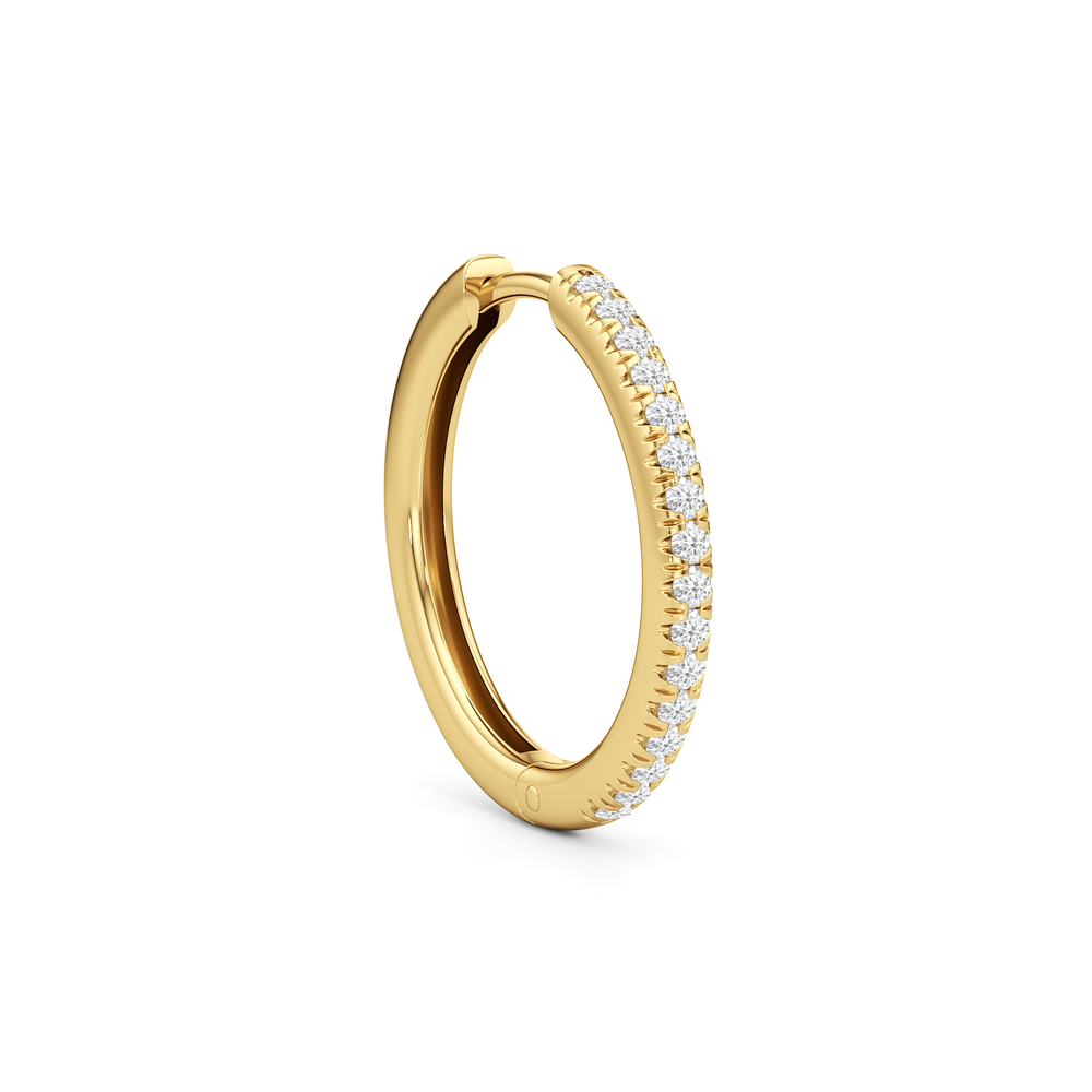 Elsie Huggies with 14KT Yellow Gold / Lab / 18 Cut Diamond in 14KT Yellow Gold / Lab / 18 view 4
