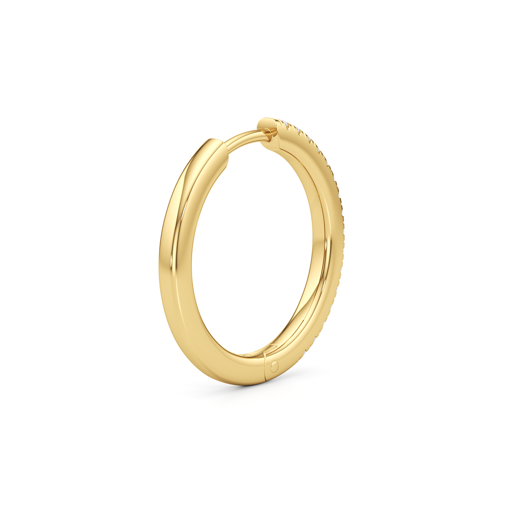 Elsie Huggies with 14KT Yellow Gold / Lab / 18 Cut Diamond in 14KT Yellow Gold / Lab / 18 view 5
