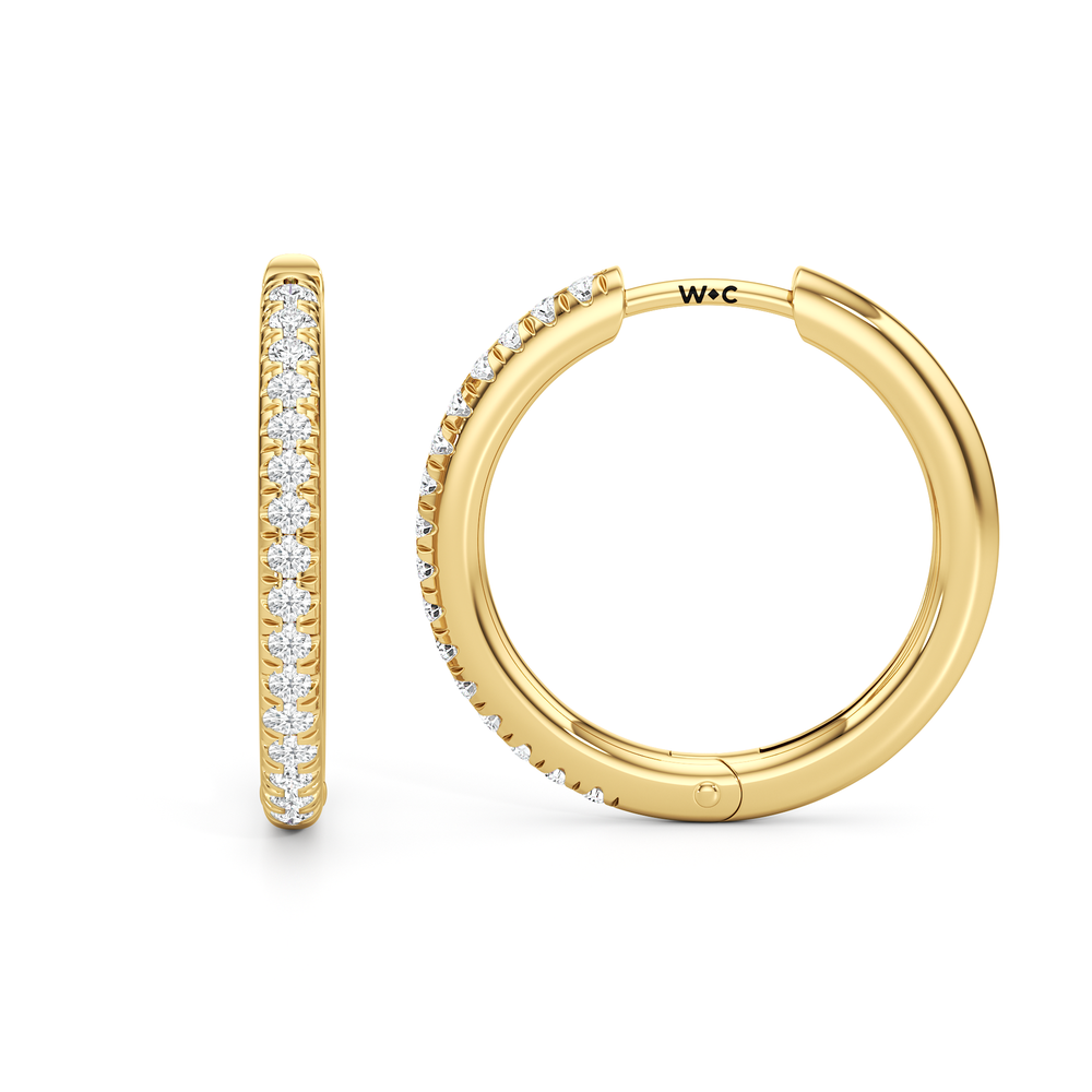 Elsie Huggies with 14KT Yellow Gold / Lab / 18 Cut Diamond in 14KT Yellow Gold / Lab / 18 view 6
