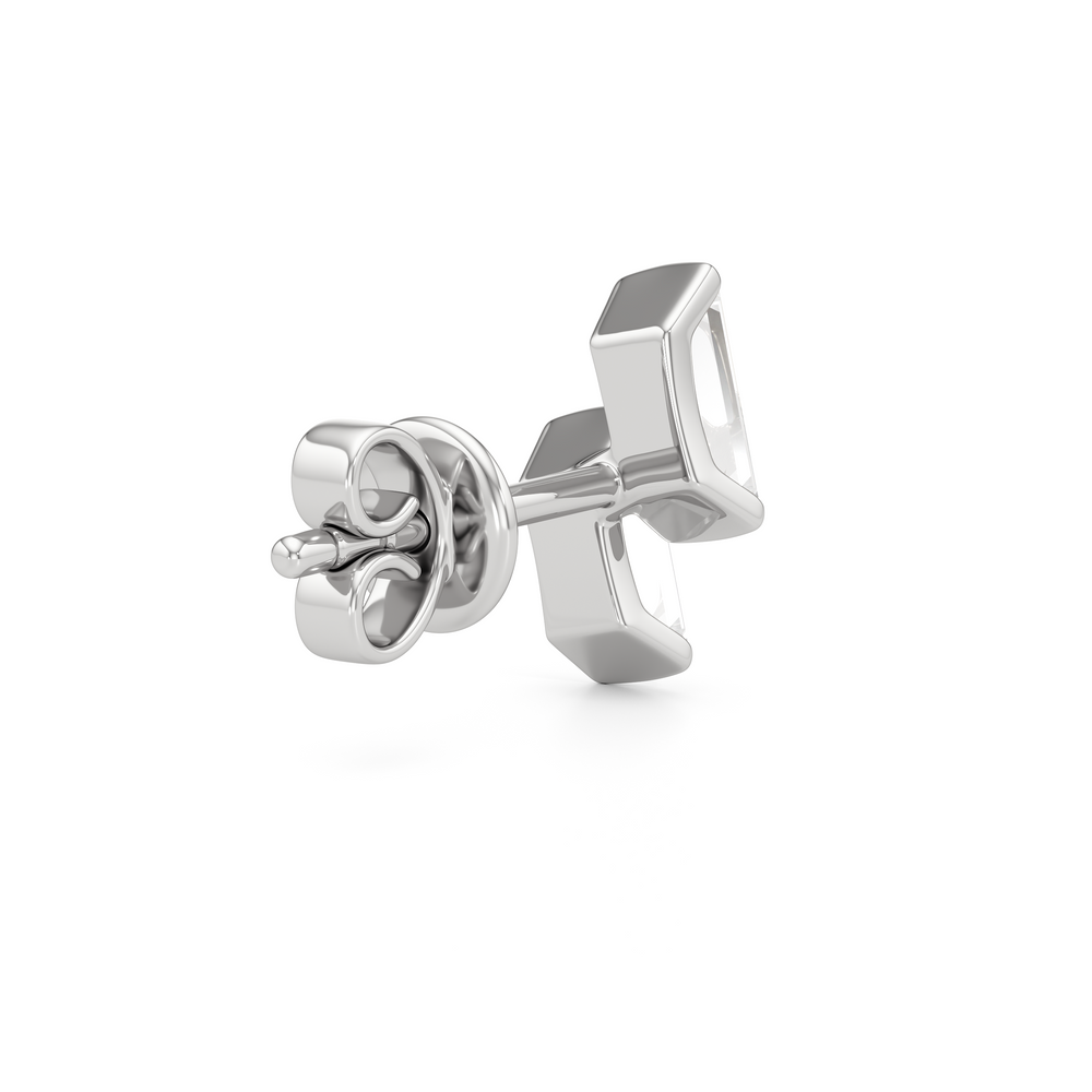 Drift Baguette Studs with 14KT White Gold / Lab / 1/5 Cut Diamond in 14KT White Gold / Lab / 1/5 view 6
